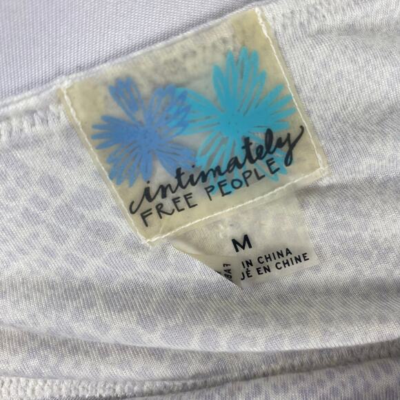 Free People Intimately White Purple Snakeskin Print Cami Tank Top Medium - Picture 7 of 8